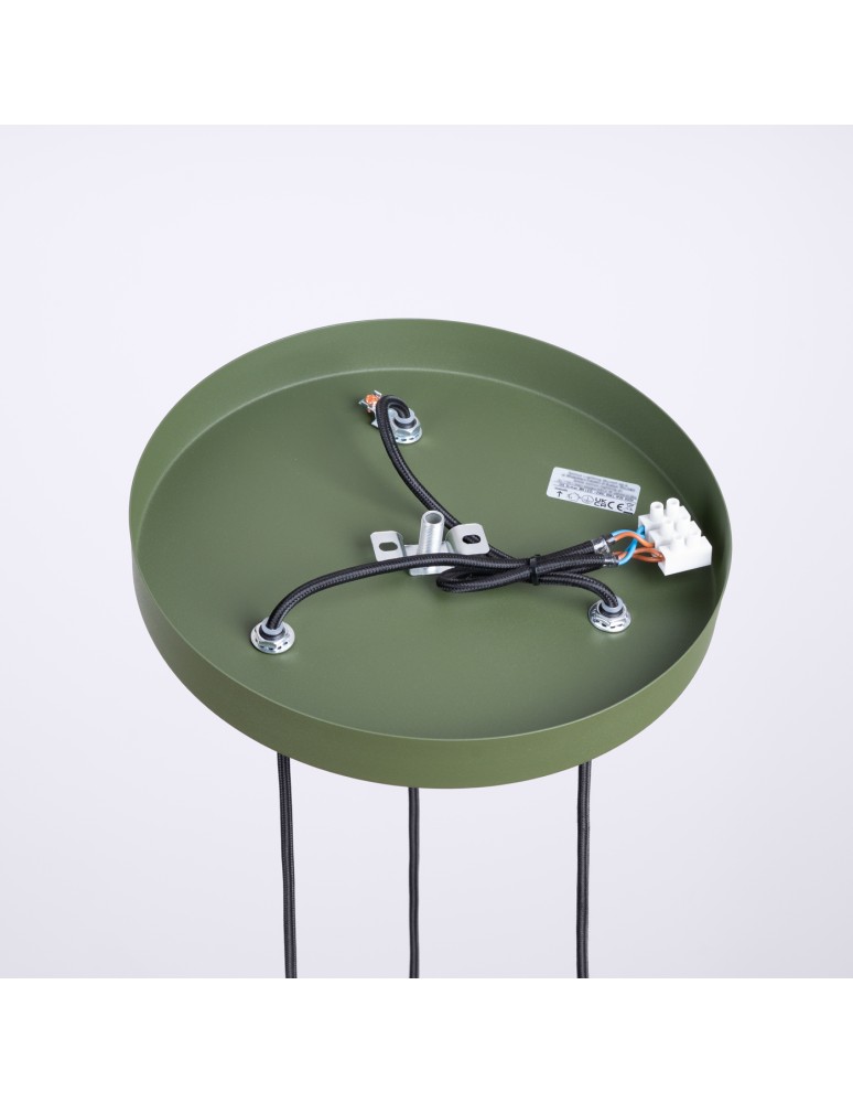 Pendant lamps spheres - Sollux HALO 3P pendant lamp green olive SL.1725 - product kolory-swiatla.pl 8