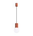 Pendant lamps spheres - Sollux HALO 1 ochre red pendant lamp SL.1729 - product 1