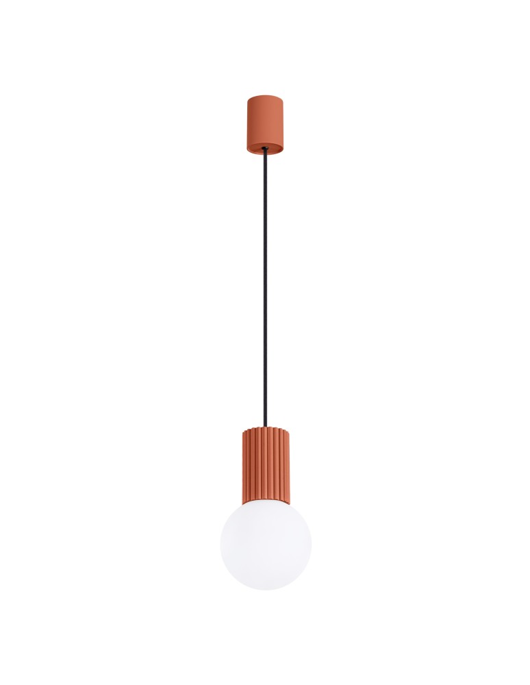 Pendant lamps spheres - Sollux HALO 1 ochre red pendant lamp SL.1729 - product kolory-swiatla.pl 1