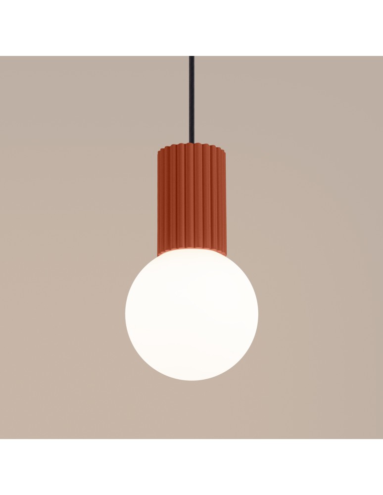 Pendant lamps spheres - Sollux HALO 1 ochre red pendant lamp SL.1729 - product kolory-swiatla.pl 4