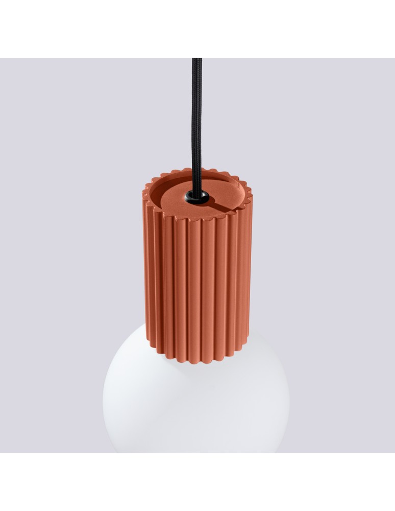 Pendant lamps spheres - Sollux HALO 1 ochre red pendant lamp SL.1729 - product kolory-swiatla.pl 7