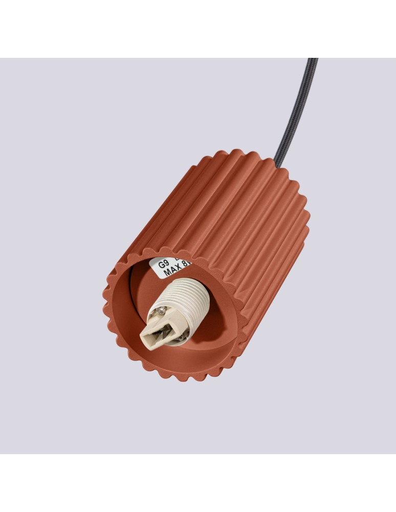 Pendant lamps spheres - Sollux HALO 1 ochre red pendant lamp SL.1729 - product kolory-swiatla.pl 9