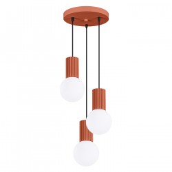 Sollux Lampa wisząca HALO 3P ochra czerwona SL.1730