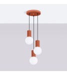 Pendant lamps spheres - Sollux HALO 3P ochre red pendant lamp SL.1730 - product 2