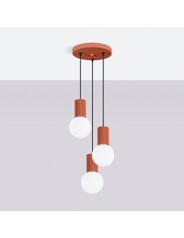 Sollux Lampa wisząca HALO 3P ochra czerwona SL.1730 - produkt 2