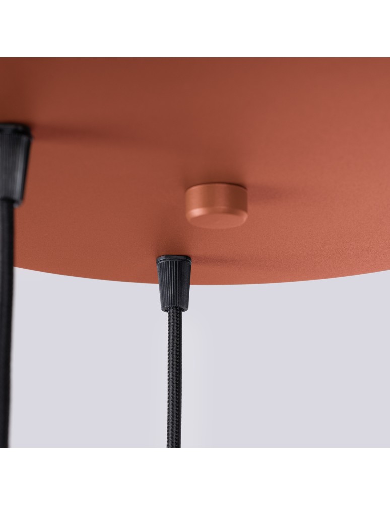 Pendant lamps spheres - Sollux HALO 3P ochre red pendant lamp SL.1730 - product kolory-swiatla.pl 7