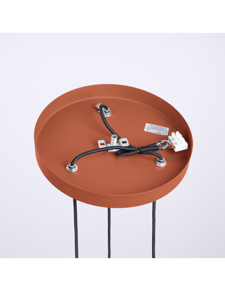 Pendant lamps spheres - Sollux HALO 3P ochre red pendant lamp SL.1730 - product kolory-swiatla.pl 8