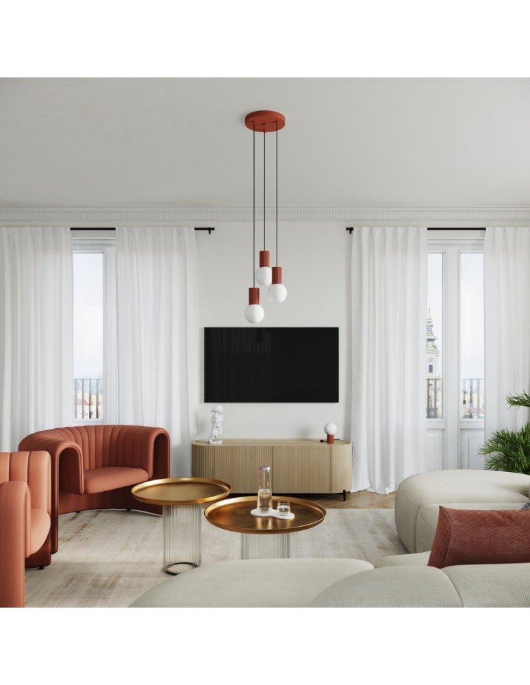 Sollux Lampa biurkowa HALO ochra czerwona SL.1731