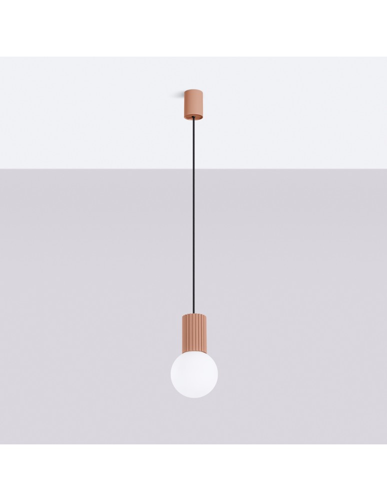 Pendant lamps spheres - Sollux HALO 1 mocca pendant lamp SL.1734 - product kolory-swiatla.pl 2
