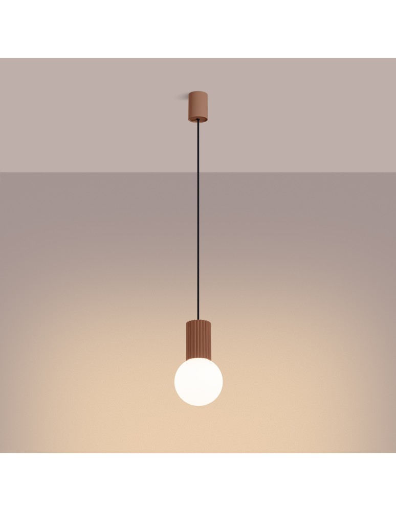 Pendant lamps spheres - Sollux HALO 1 mocca pendant lamp SL.1734 - product kolory-swiatla.pl 3