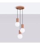 Pendant lamps spheres - Sollux HALO 3P mocca pendant lamp SL.1735 - product 2