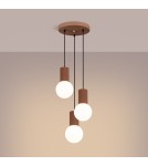 Pendant lamps spheres - Sollux HALO 3P mocca pendant lamp SL.1735 - product 3