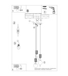 Pendant lamps spheres - Sollux HALO 3P mocca pendant lamp SL.1735 - product 11