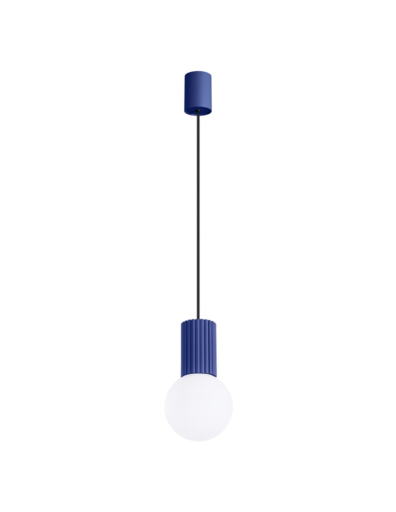 Pendant lamps spheres - Sollux HALO 1 ultramarine pendant lamp SL.1739 - product kolory-swiatla.pl 1