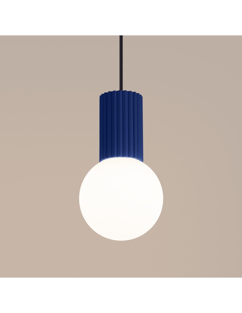 Pendant lamps spheres - Sollux HALO 1 ultramarine pendant lamp SL.1739 - product kolory-swiatla.pl 4