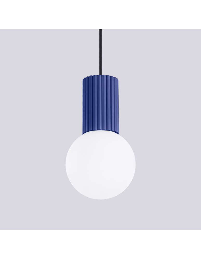 Pendant lamps spheres - Sollux HALO 1 ultramarine pendant lamp SL.1739 - product kolory-swiatla.pl 5