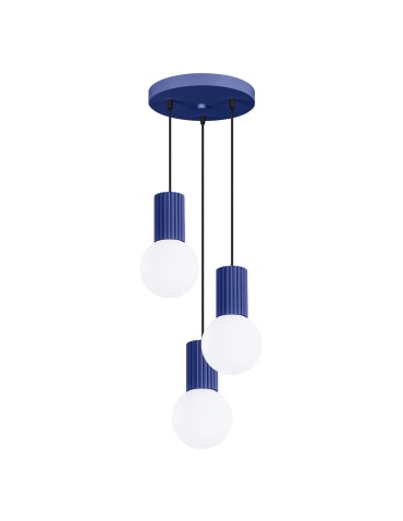Sollux HALO 3P ultramarine pendant lamp SL.1740