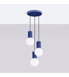 Pendant lamps spheres - Sollux HALO 3P ultramarine pendant lamp SL.1740 - product 2