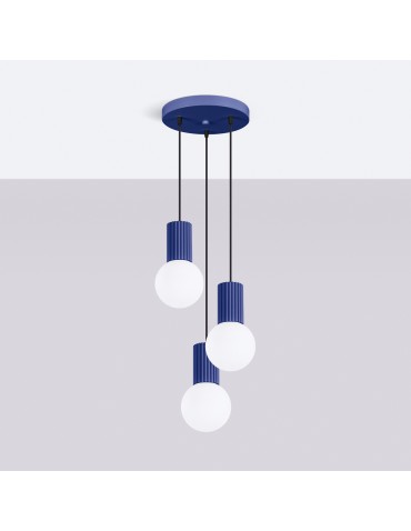 Sollux HALO 3P ultramarine pendant lamp SL.1740 - product 2