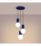 Pendant lamps spheres - Sollux HALO 3P ultramarine pendant lamp SL.1740 - product 3