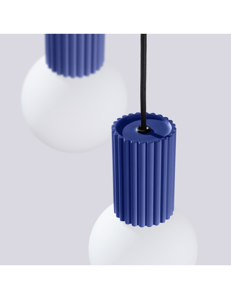 Pendant lamps spheres - Sollux HALO 3P ultramarine pendant lamp SL.1740 - product kolory-swiatla.pl 6