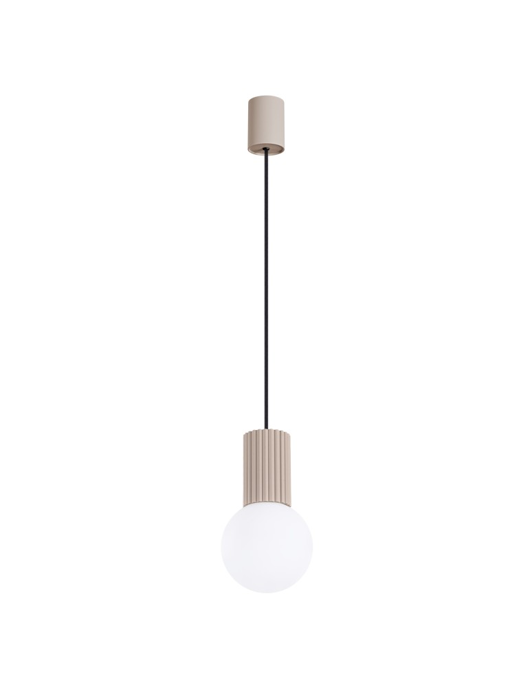 Pendant lamps spheres - Sollux HALO 1 taupe pendant lamp SL.1744 - product kolory-swiatla.pl 1