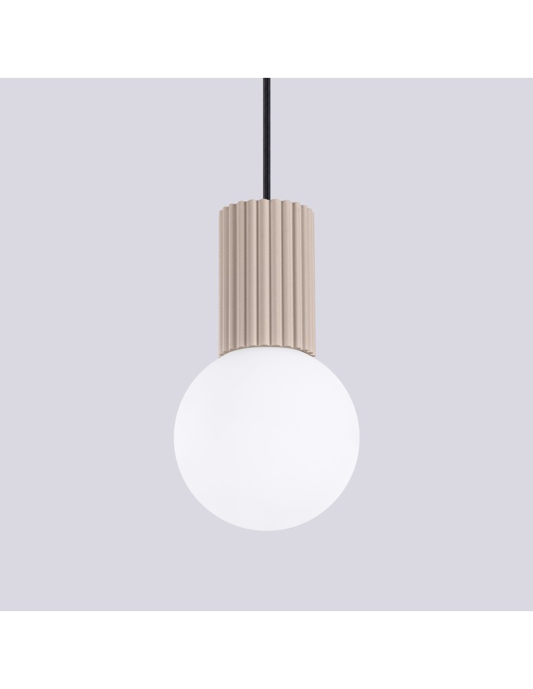 Pendant lamps spheres - Sollux HALO 1 taupe pendant lamp SL.1744 - product kolory-swiatla.pl 5