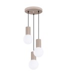 Pendant lamps spheres - Sollux HALO 3P taupe pendant lamp SL.1745 - product 1