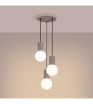 Pendant lamps spheres - Sollux HALO 3P taupe pendant lamp SL.1745 - product 3