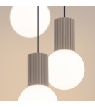 Pendant lamps spheres - Sollux HALO 3P taupe pendant lamp SL.1745 - product 4