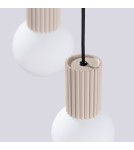 Pendant lamps spheres - Sollux HALO 3P taupe pendant lamp SL.1745 - product 6