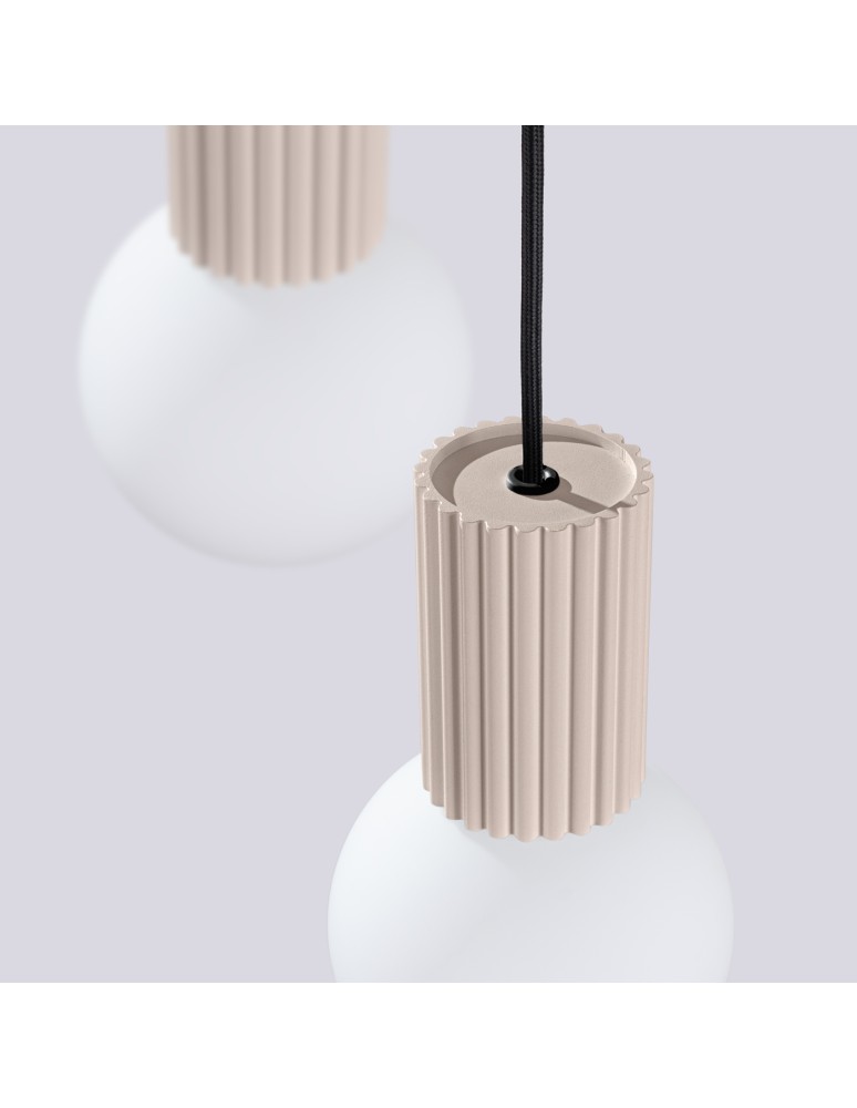 Pendant lamps spheres - Sollux HALO 3P taupe pendant lamp SL.1745 - product kolory-swiatla.pl 6