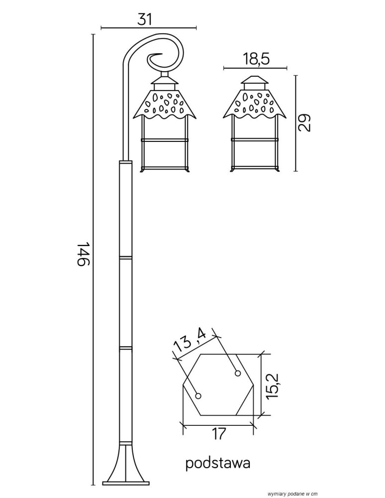 Standing garden lamps - SU-MA CADIZ K 5002/1/Z Standing. - product kolory-swiatla.pl 5