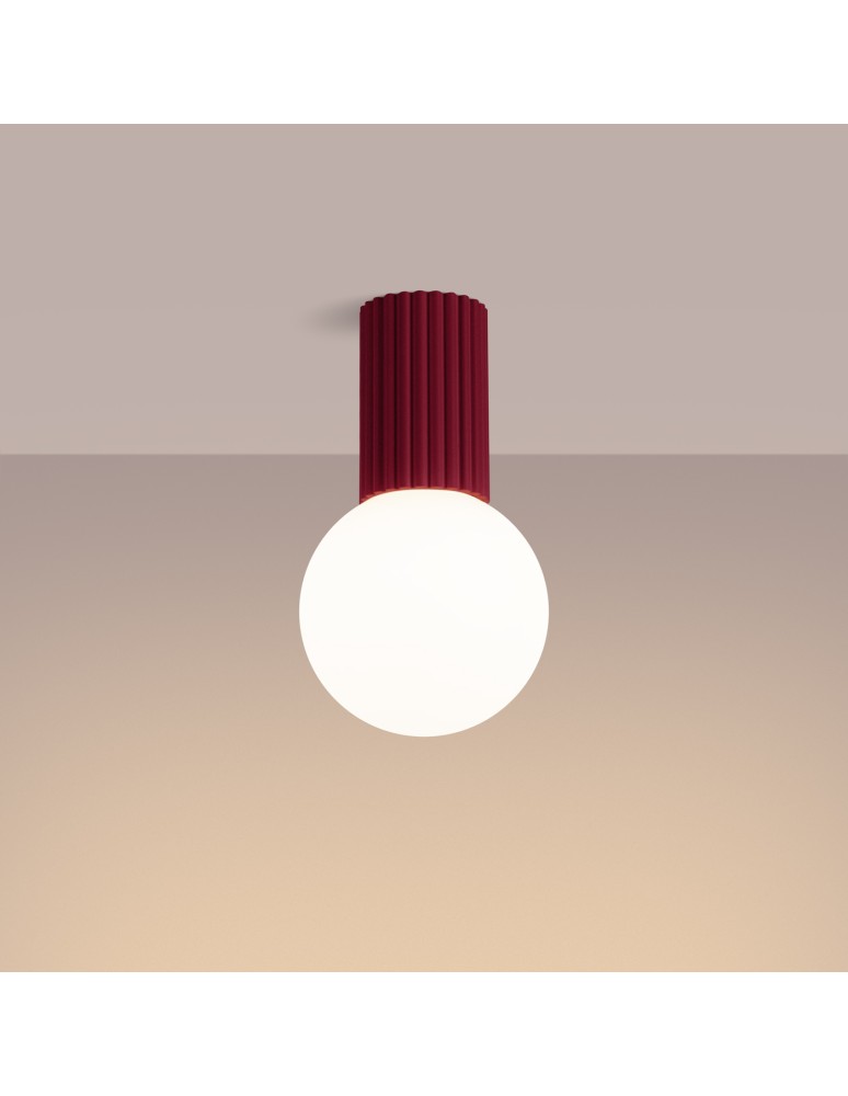 Ceiling lamps spheres - Sollux Plafond HALO burgundy IP44 SL.1748 - product kolory-swiatla.pl 3