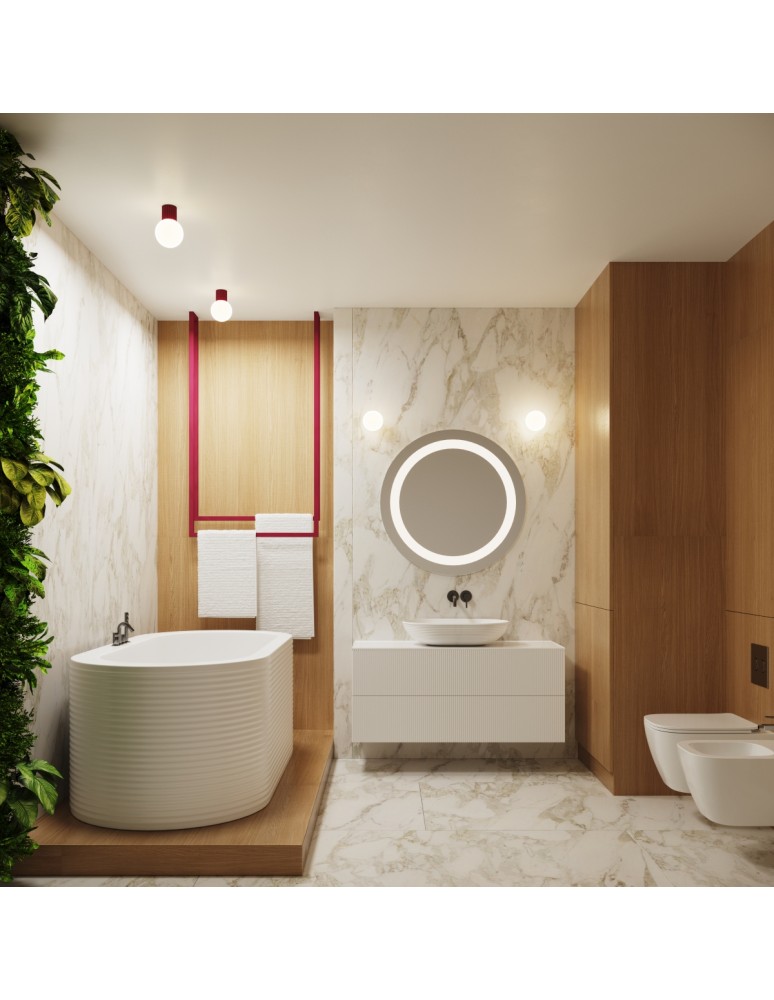 Ceiling lamps spheres - Sollux Plafond HALO burgundy IP44 SL.1748 - product kolory-swiatla.pl 11