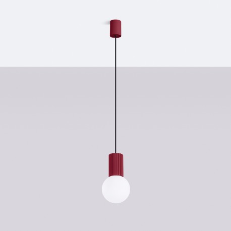 Sollux Lampa wisząca HALO 1 burgund SL.1749