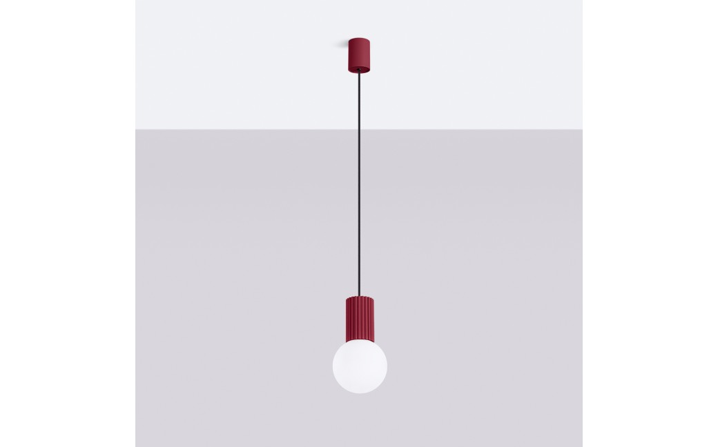 Sollux Lampa wisząca HALO 1 burgund SL.1749