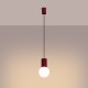Sollux Lampa wisząca HALO 1 burgund SL.1749