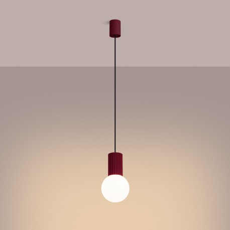 Sollux Lampa wisząca HALO 1 burgund SL.1749