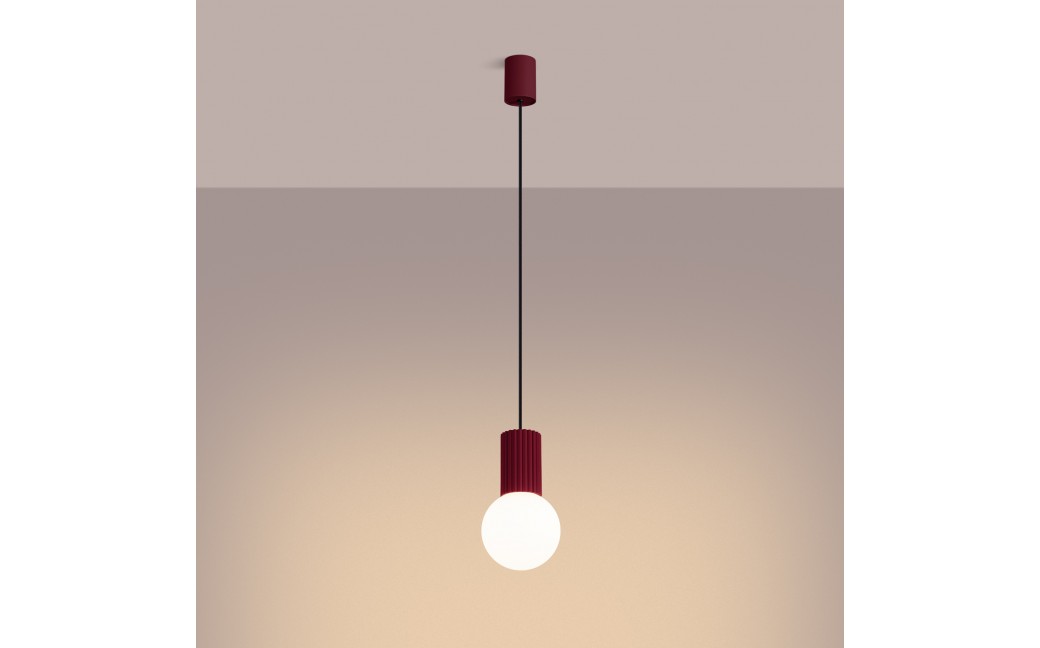 Sollux Lampa wisząca HALO 1 burgund SL.1749