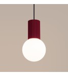Pendant lamps spheres - Sollux HALO 1 burgundy pendant lamp SL.1749 - product 4