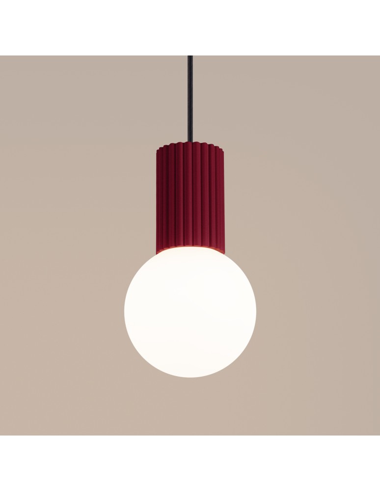 Pendant lamps spheres - Sollux HALO 1 burgundy pendant lamp SL.1749 - product kolory-swiatla.pl 4