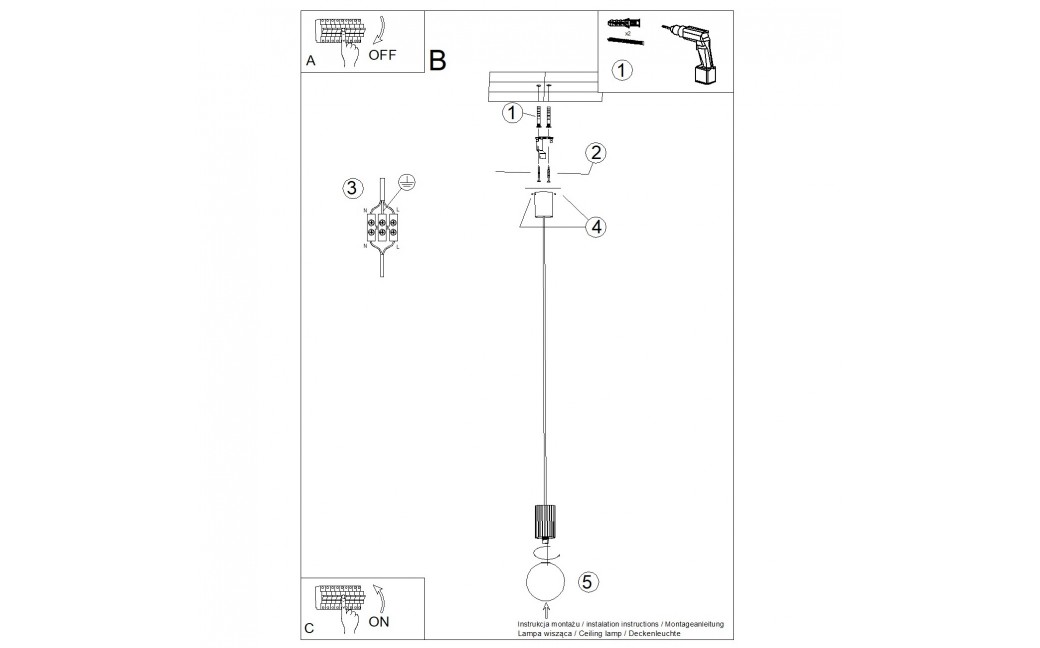 Sollux Lampa wisząca HALO 1 burgund SL.1749