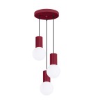 Pendant lamps spheres - Sollux HALO 3P burgundy pendant lamp SL.1750 - product 1