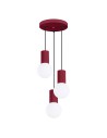 Sollux HALO 3P burgundy pendant lamp SL.1750