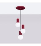 Pendant lamps spheres - Sollux HALO 3P burgundy pendant lamp SL.1750 - product 2