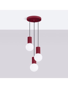 Sollux HALO 3P burgundy pendant lamp SL.1750 - product 2