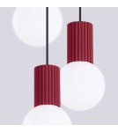 Pendant lamps spheres - Sollux HALO 3P burgundy pendant lamp SL.1750 - product 5