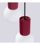Pendant lamps spheres - Sollux HALO 3P burgundy pendant lamp SL.1750 - product 6