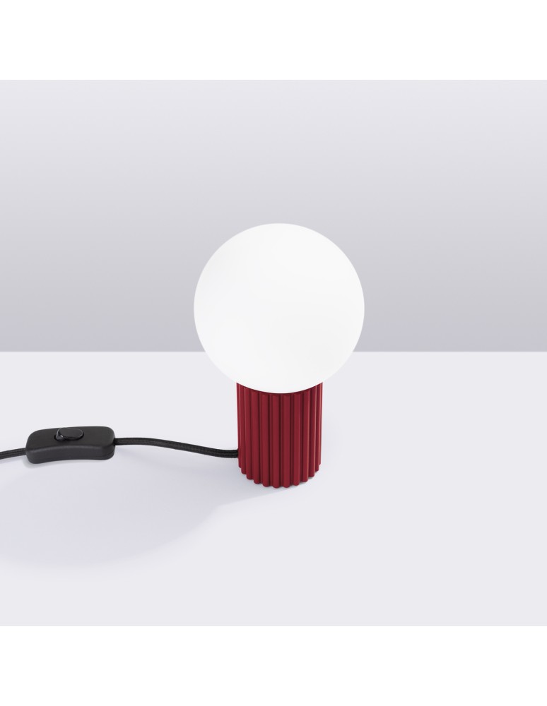 Decorative table lamps - Sollux HALO burgundy desk lamp SL.1751 - product kolory-swiatla.pl 2